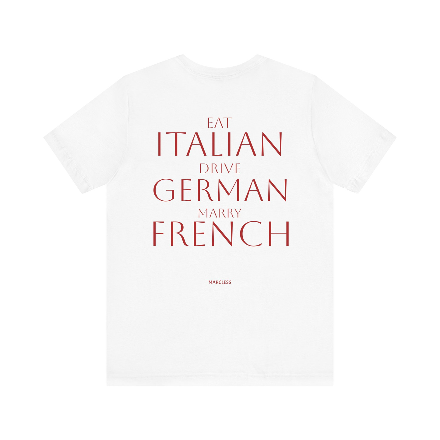EAT ITALIAN DRIVE GERMAN DATE FRENCH